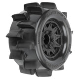 PRO1024910 Pro-Line 1/10 Sand Paw HP BELTED F/R 2.8" MT Tires MTD 12/14mm Black Raid (2)-WHEELS AND TIRES-Mike's Hobby