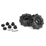 PRO1024910 Pro-Line 1/10 Sand Paw HP BELTED F/R 2.8" MT Tires MTD 12/14mm Black Raid (2)-WHEELS AND TIRES-Mike's Hobby