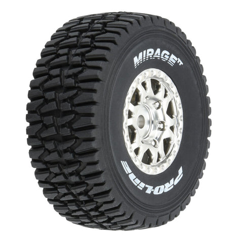 PRO1025310 Pro-Line 1/16 Mirage TT F/R Tires MTD 12mm Silver Impulse (4): Mojave Grom-WHEELS AND TIRES-Mike's Hobby
