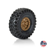 PRO1025415 Pro-Line 1/10 Limited Edition Aztek G8 1.9" Crawler Tires Mounted 12mm Bronze Impulse (2)-WHEELS AND TIRES-Mike's Hobby