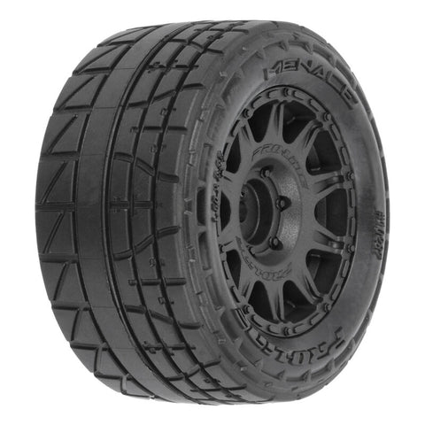 PRO1028710 1/18 Menace F/R Street Tires MTD 12mm Black Raid (4): Granite GROM-WHEELS AND TIRES-Mike's Hobby