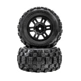 PRO1030110 Badlands Front/Rear Tires MTD 12mm Black Split Six (2): ARRMA MINI KRATON-WHEELS AND TIRES-Mike's Hobby