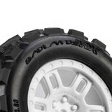 PRO1030113 Pro-Line Racing 1/16 Badlands MX Front/Rear MT Tires Mounted 12mm White Split Six (2): ARRMA MINI KRATON