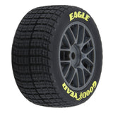PRO1030310 Pro-Line 1/12 Goodyear Eagle Dirt Tire F/R MTD Gray Wheels (4): Losi NASCAR-WHEELS AND TIRES-Mike's Hobby