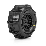 PRO1030911 Pro-Line Racing 1/16 Dumont Front/Rear Paddle Tires Mounted 12mm Black Split Six (4): ARRMA MOJAVE GROM