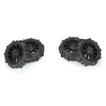PRO1031010 Pro-Line 1/14 Dumont F/R Tires MTD 12mm Black Mach-10 (4): Typhon GROM-WHEELS AND TIRES-Mike's Hobby