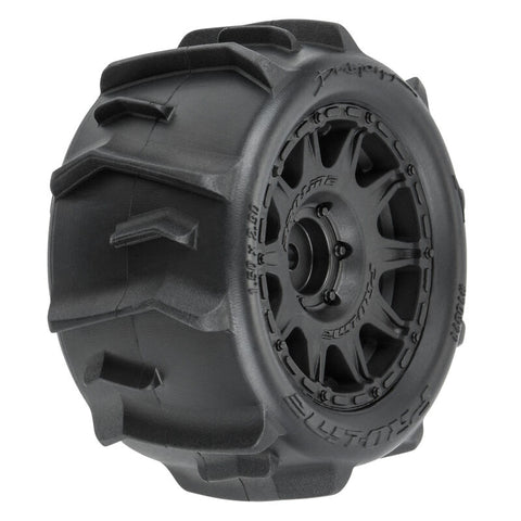 PRO1031110 Pro-Line 1/18 Dumont F/R Tires MTD 12mm Black Raid (4): Granite GROM-WHEELS AND TIRES-Mike's Hobby