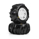 PRO1031213 Pro-Line Racing 1/16 Dumont Front/Rear Paddle Tires Mounted 12mm White Split Six (2): ARRMA MINI KRATON