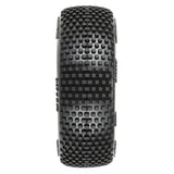 PRO1031712 PRO-LINE 1/14 Hole Shot 3.0 F/R Tire MTD 12mm Yellow Velocity (4) Typhon GROM-WHEELS AND TIRES-Mike's Hobby
