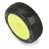 PRO1031712 PRO-LINE 1/14 Hole Shot 3.0 F/R Tire MTD 12mm Yellow Velocity (4) Typhon GROM-WHEELS AND TIRES-Mike's Hobby