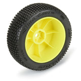 PRO1031712 PRO-LINE 1/14 Hole Shot 3.0 F/R Tire MTD 12mm Yellow Velocity (4) Typhon GROM-WHEELS AND TIRES-Mike's Hobby