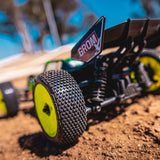 PRO1031712 PRO-LINE 1/14 Hole Shot 3.0 F/R Tire MTD 12mm Yellow Velocity (4) Typhon GROM-WHEELS AND TIRES-Mike's Hobby