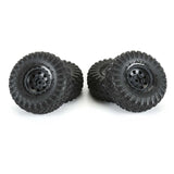 PRO1031910 PRO-LINE 1/30 Aztek Front/Rear Mounted Black Clobber (4) for Axial SCX30-WHEELS AND TIRES-Mike's Hobby