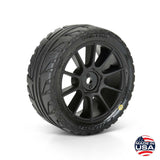 PRO1032010 Pro-Line 1/14 Vector Tire MTD 12mm Black Velocity Wheel (4): ARRMA TYPHON GROM-WHEELS AND TIRES-Mike's Hobby