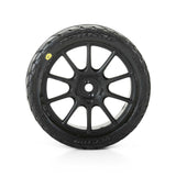 PRO1032010 Pro-Line 1/14 Vector Tire MTD 12mm Black Velocity Wheel (4): ARRMA TYPHON GROM-WHEELS AND TIRES-Mike's Hobby