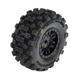PRO1034010 PRO-LINE 1/16 Badlands MX Front/Rear Tires MTD 12mm Black Split Six (4): MOJAVE GROM