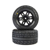 PRO1034510 PRO-LINE Menace Front/Rear Street Tires Mounted 12mm Black Split Six (2): ARRMA MINI KRATON-WHEELS AND TIRES-Mike's Hobby