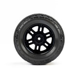 PRO1034510 PRO-LINE Menace Front/Rear Street Tires Mounted 12mm Black Split Six (2): ARRMA MINI KRATON-WHEELS AND TIRES-Mike's Hobby