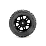 PRO1034610 PRO-LINE Jaeger Front/Rear MT Tires MTD 12mm Black Split Six (2): ARRMA MINI KRATON-WHEELS AND TIRES-Mike's Hobby