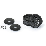 PRO278203 Pro-Line 1/10 Showtime Front 2.2" 12mm Sprint Car Wheels (2) Black-WHEELS AND TIRES-Mike's Hobby