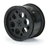 PRO278303 Pro-Line 1/10 Showtime Rear 2.2" 12mm Sprint Car Wheels (2) Black-WHEELS AND TIRES-Mike's Hobby