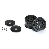 PRO278303 Pro-Line 1/10 Showtime Rear 2.2" 12mm Sprint Car Wheels (2) Black-WHEELS AND TIRES-Mike's Hobby