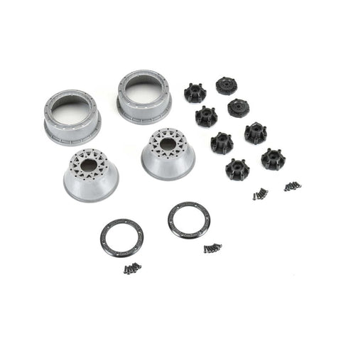 PRO281106 Pro-Line Limited Edition Raid Bead-Loc F/R 2.2"/3.0" 12 & 14mm SC Wheels (2) Black/Grey-WHEELS AND TIRES-Mike's Hobby