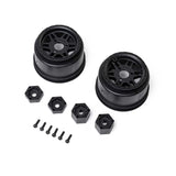 PRO287303 Pro-Line Racing 1/10 Sheriff Dirt Oval Wheels, 12mm Hex, Black (2): Losi Sprint Car (Rear) & Dirt Late Model (Front/Rear)