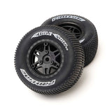 PRO287303 Pro-Line Racing 1/10 Sheriff Dirt Oval Wheels, 12mm Hex, Black (2): Losi Sprint Car (Rear) & Dirt Late Model (Front/Rear)