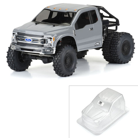 PRO361900 PRO-LINE 1/10 2017 Ford F-250 Super Duty Cab-Only Clear Body 12.3" WB Crawler-BODIES-Mike's Hobby