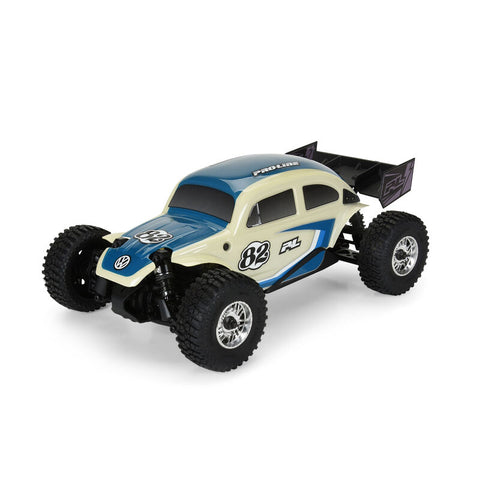 PRO368000 Class 1 VW Bug Race Body Conversion Kit and Flat Iron M/T Tires Mounted 7mm Black Diablo (4) for ARRMA TYPHON GROM-PARTS-Mike's Hobby
