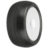 PRO9063233 Pro-Line Racing 1/8 Buck Shot S3 F/R 4.0" Tires Mounted 17mm Wht Zero Offst Whls (2)