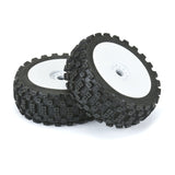 PRO906731 Pro-Line 1/8 Badlands MX M2 Front/Rear Buggy Tires Mounted 17mm White (2)-WHEELS AND TIRES-Mike's Hobby