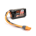 SPMX-1051 Spektrum 11.1V 650mAh 3S 50C Smart G2 Trail Pro LiPo Battery: IC2-LiPo Battery-Mike's Hobby
