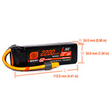 SPMX223S30 2200mAh 3S 11.1V Smart G2 LiPo 30C; IC3-LiPo Battery-Mike's Hobby