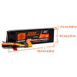SPMX323S30 Spektrum 11.1V 3200mAh 3S 30C Smart G2 LiPo Battery: IC3-LiPo Battery-Mike's Hobby