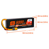 SPMX52S50H3 5000mAh 2S 7.4V Smart G2 LiPo 50C Hard Case; IC3-LiPo Battery-Mike's Hobby