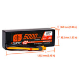 SPMX53S50H3 Spektrum Accessories 11.1V 5000mAh 3S 50C Smart G2 Hardcase LiPo Battery: IC3-LiPo Battery-Mike's Hobby