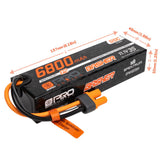 SPMXB3S68 Spektrum 11.1V 6800mAh 3S 120C Smart G2 Pro Basher LiPo Battery: IC5-LiPo Battery-Mike's Hobby