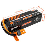 SPMXB4S68 SPEKTRUM 14.8V 6800mAh 4S 120C Smart G2 Pro Basher LiPo Battery: IC5-LiPo Battery-Mike's Hobby
