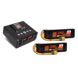 SPMXPSA500 Spektrum Accessories Smart Powerstage Air Bundle: G2 2200mAh 4S 50C LiPo IC3 & S250 Charger (2)