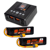 SPMXPSA500 Spektrum Accessories Smart Powerstage Air Bundle: G2 2200mAh 4S 50C LiPo IC3 & S250 Charger (2)