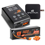 SPMXPSS215 Smart Powerstage Bundle: 1400mAh 2S 30C LiPo Battery (IC2) / S100 Charger / 65W Power Block / Adapte-COMPLETER PACK-Mike's Hobby