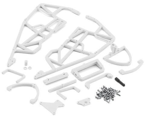 HFB02046WH HackFab Losi Mini-B Bolt-on Sprint Car Cage (White)-PARTS-Mike's Hobby