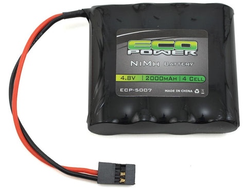 ECP5007 EcoPower 4-Cell NiMH AA SBS-Flat Receiver Battery w/Rx Connector (4.8V/2000mAh)-receiver battery-Mike's Hobby