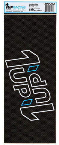 1UP300002 1UP Racing Universal 1/10 Off-Road Chassis Protector Sheet (Carbon)-PARTS-Mike's Hobby