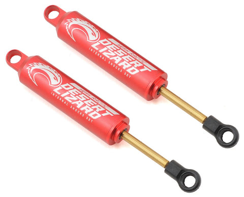 YEA-DDL-090RD Yeah Racing 90mm Desert Lizard Two Stage Internal Spring Shock (2) (Red)-Shocks-Mike's Hobby