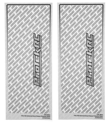 PTK-1102-WHT ProTek RC Universal Chassis Protective Sheet (White) (2) (12.5x33.5cm)-PARTS-Mike's Hobby
