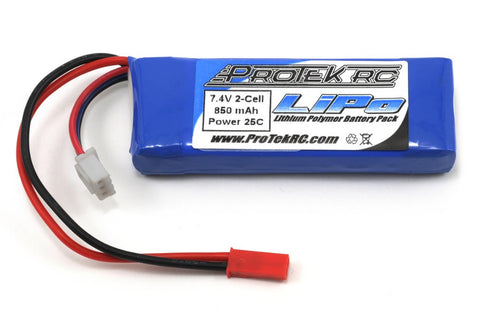 PTK-5178 ProTek RC 2S "Supreme Power" LiPo 25C Battery (7.4V/850mAh) w/JST Connector-LiPo Battery-Mike's Hobby