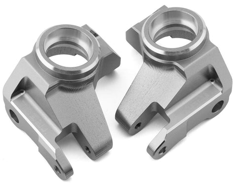 TLHTSCX6-17 Treal Hobby SCX6 Aluminum Front Steering Knuckles (Silver) (2)-PARTS-Mike's Hobby